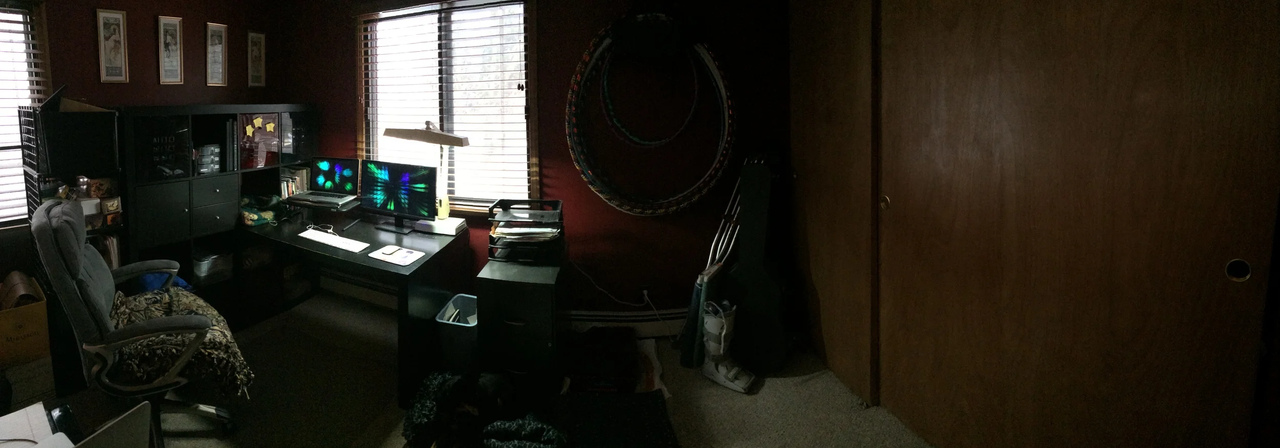 Panoramic view of the office now.