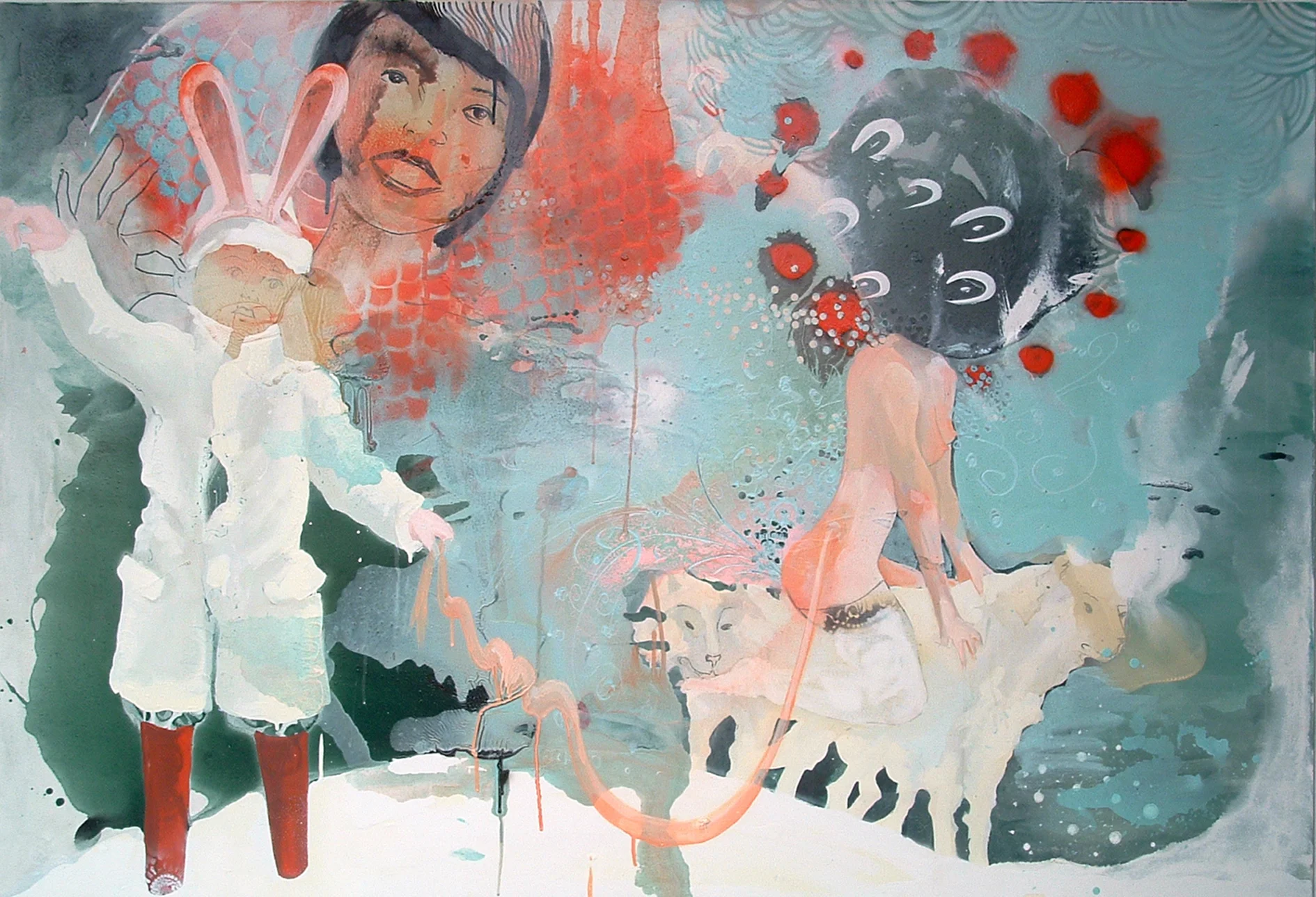 Little pretty hips, mixed media on canvas, 100x146cm, 2006, sold (Copy)
