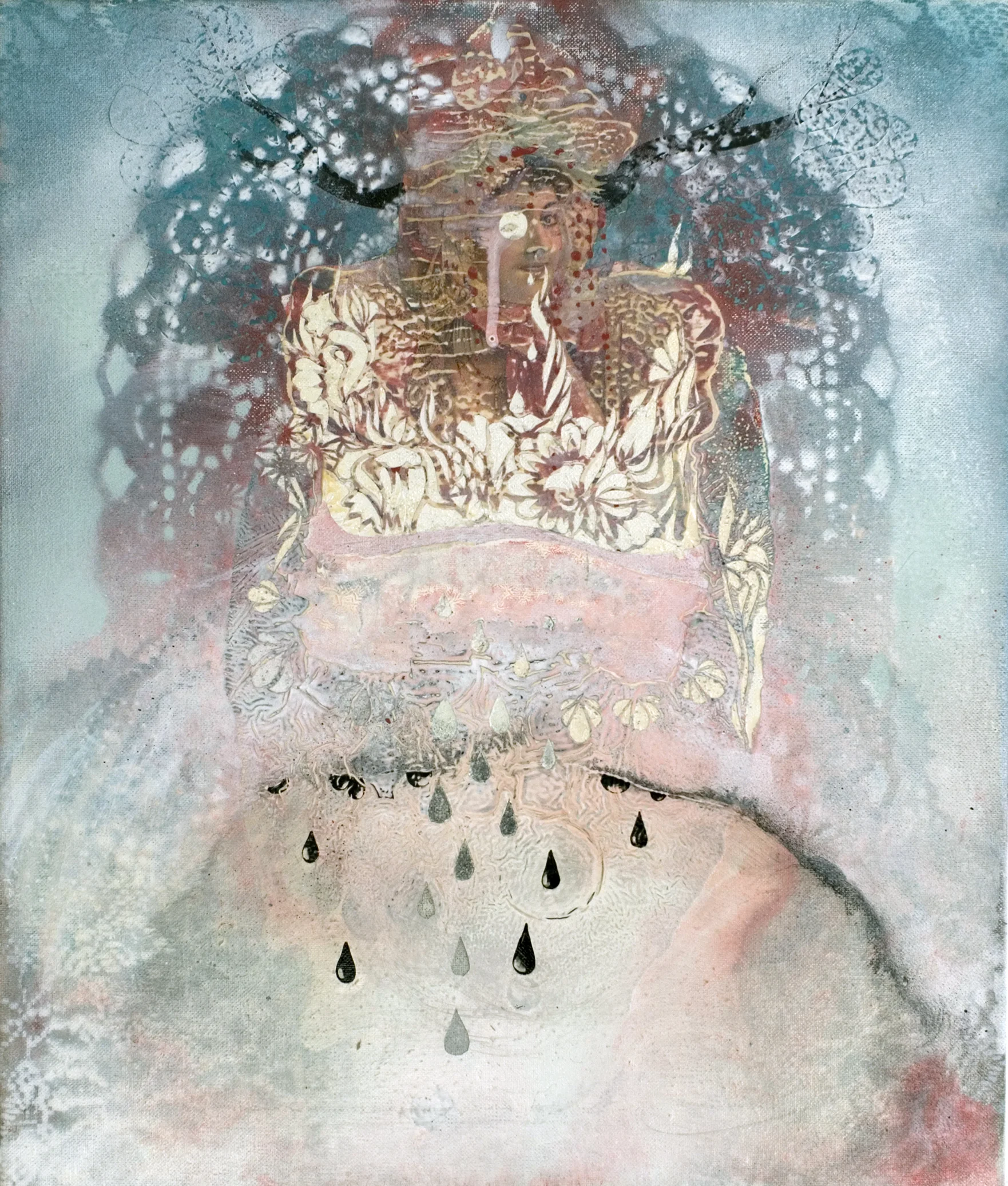 The bride, mixed media on paper and canvas, 46x39cm, 2011, sold (Copy)