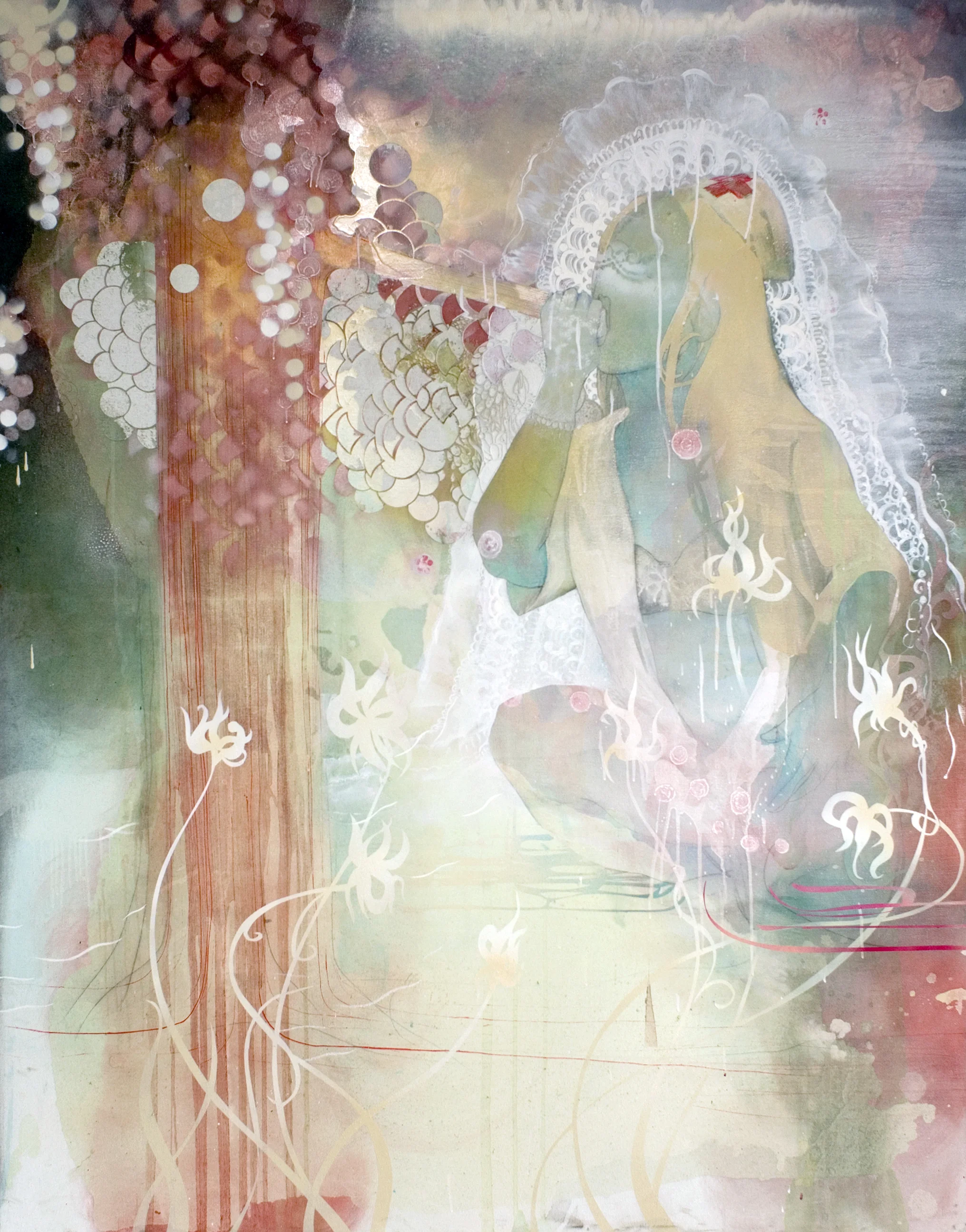 Into the forest, mixed media on canvas, 114x146cm, 2011 (Copy)