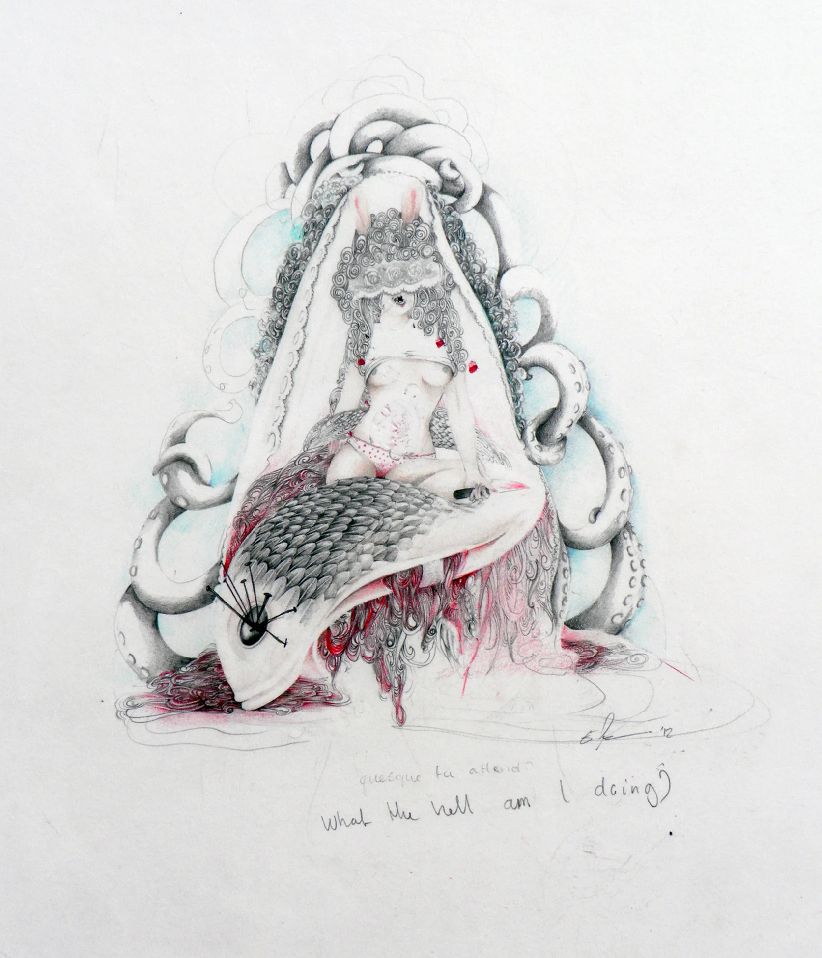 'What the hell am I doing',pencil on paper, 50x70, 2013 (Copy)