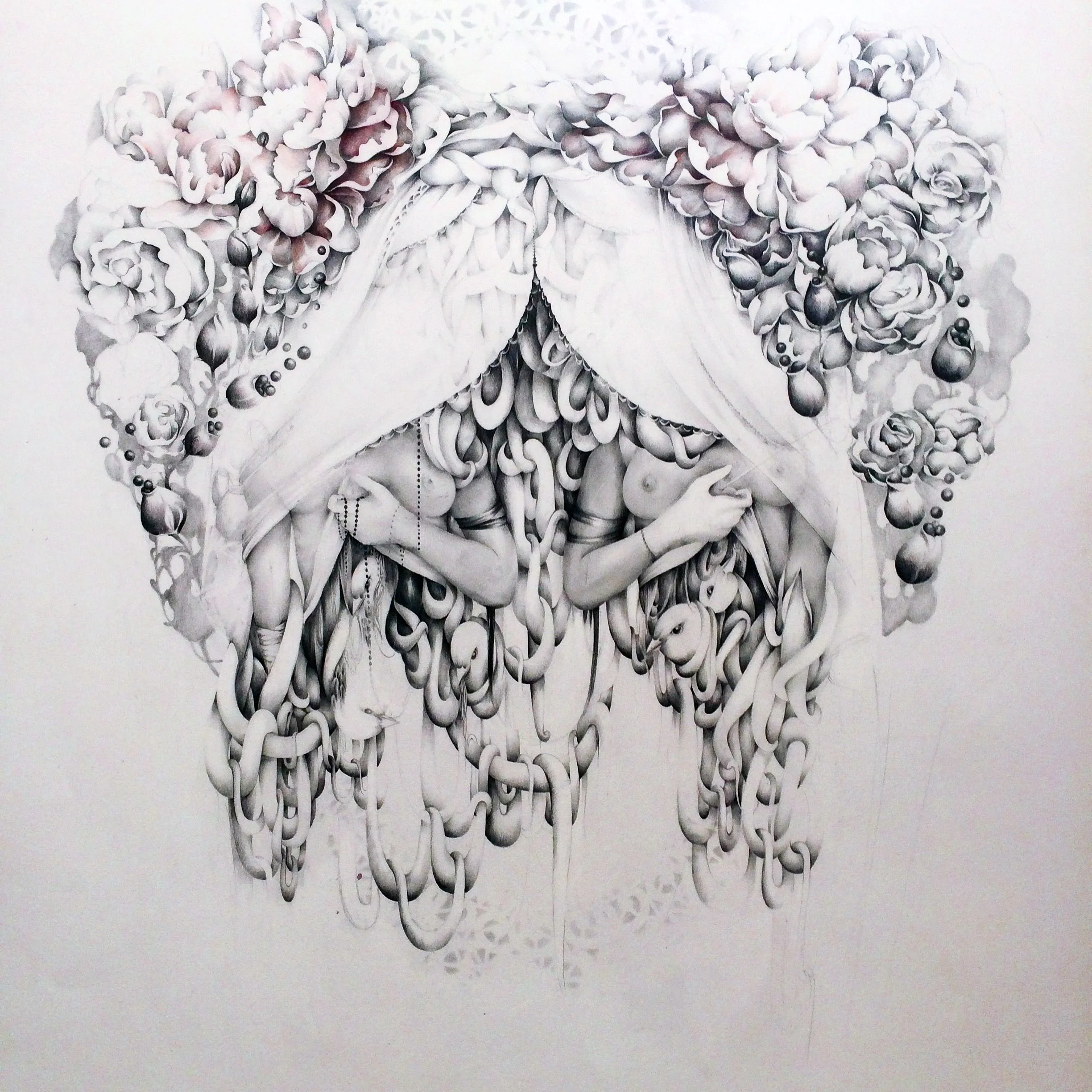 'no title', graphite and colour pencil on paper, 110x73 cm 2015 (Copy)