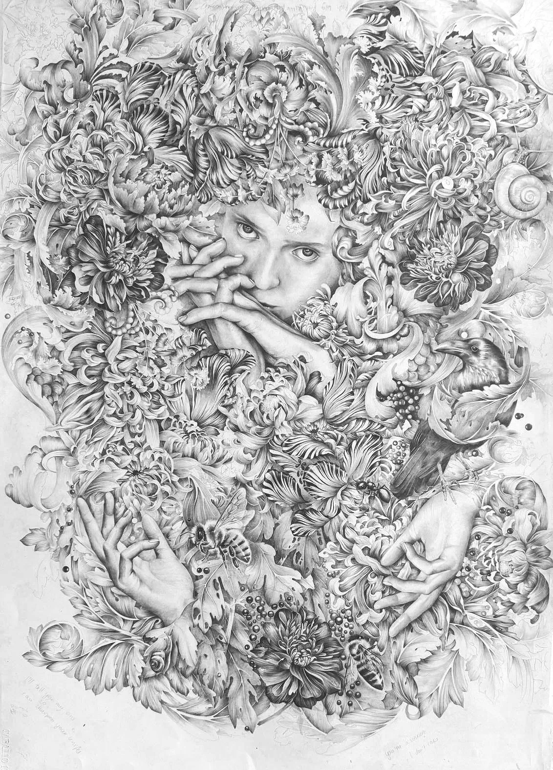 'The Sinner' 100x70 cm pencil on paper