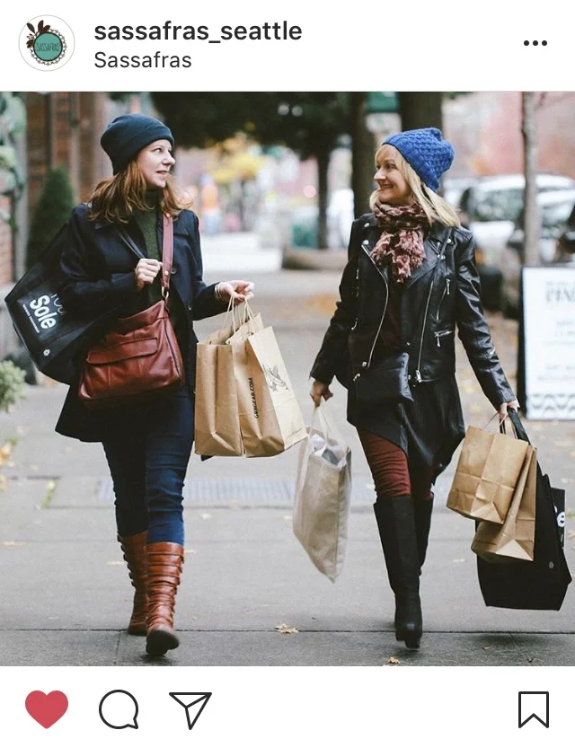 Photo by Blue Hour Photography for a special Belltown shopping project with Sassafras Boutique in Seattle, fall 2017.