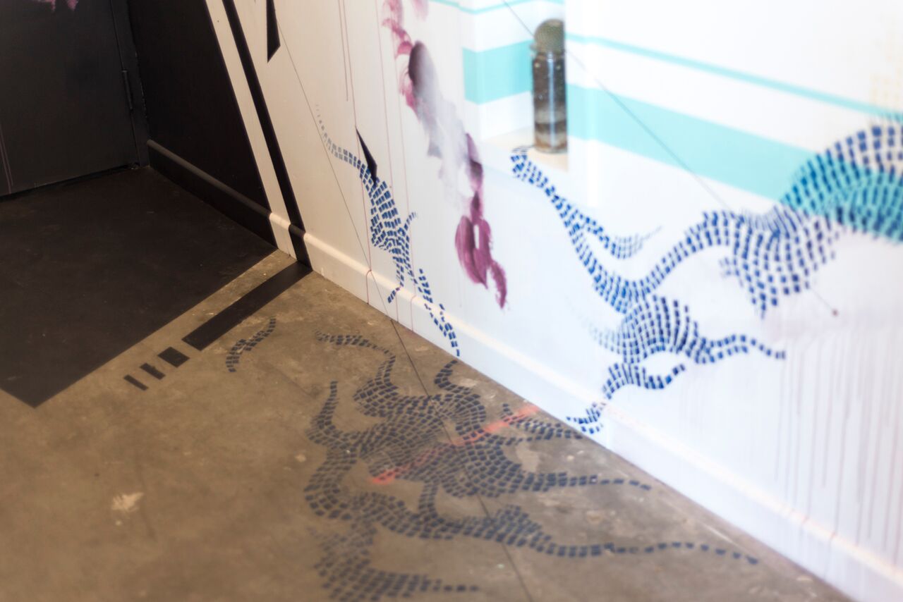 mural expanding onto the floor