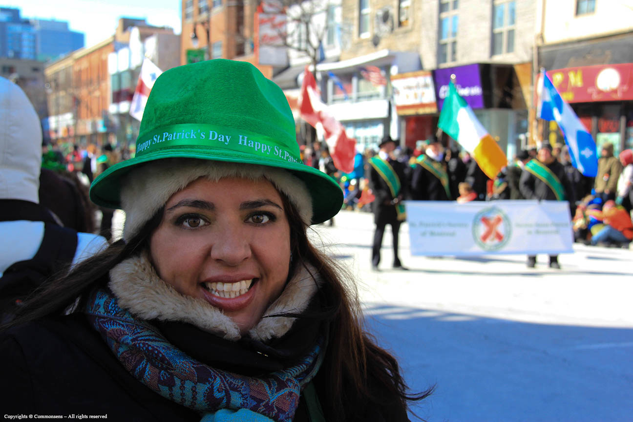 Desfile de San Patricio, marzo 2014, Montreal.