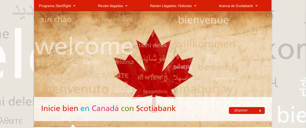 Scotiabank ofrece productos interesantes para estudiantes de corta y larga estancia donde destaca el programa StartRight para quienes cuentan con un permiso de estudios.