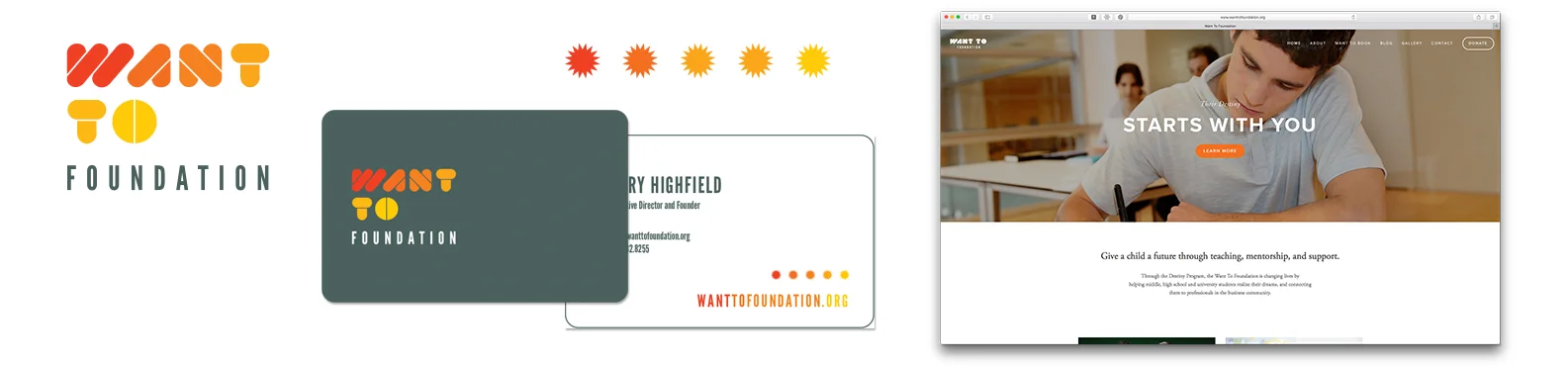 Want To Foundation Logo Brand Identity Photography Website