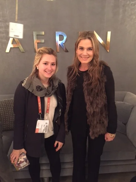 Kristin with Aerin Lauder at High Point Market in North Carolina. 