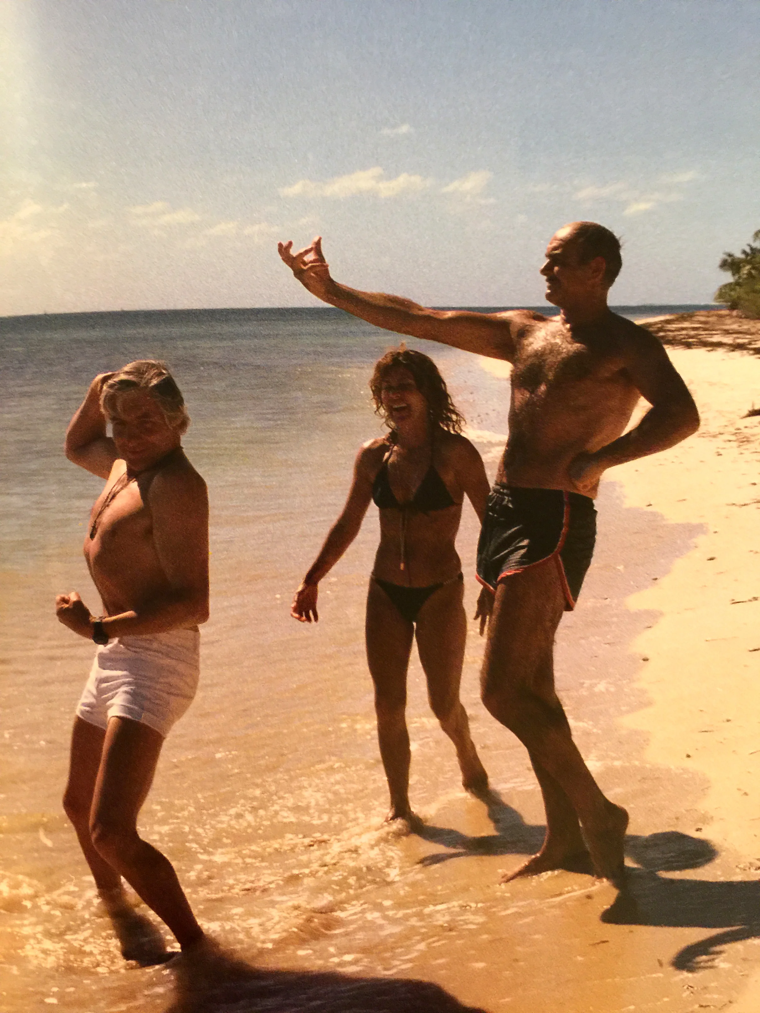 Sir Sean Connery on the beach 1980