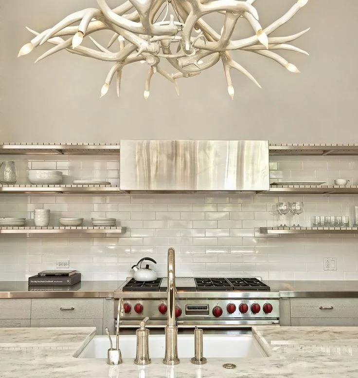 These antlers give the room a touch of life 