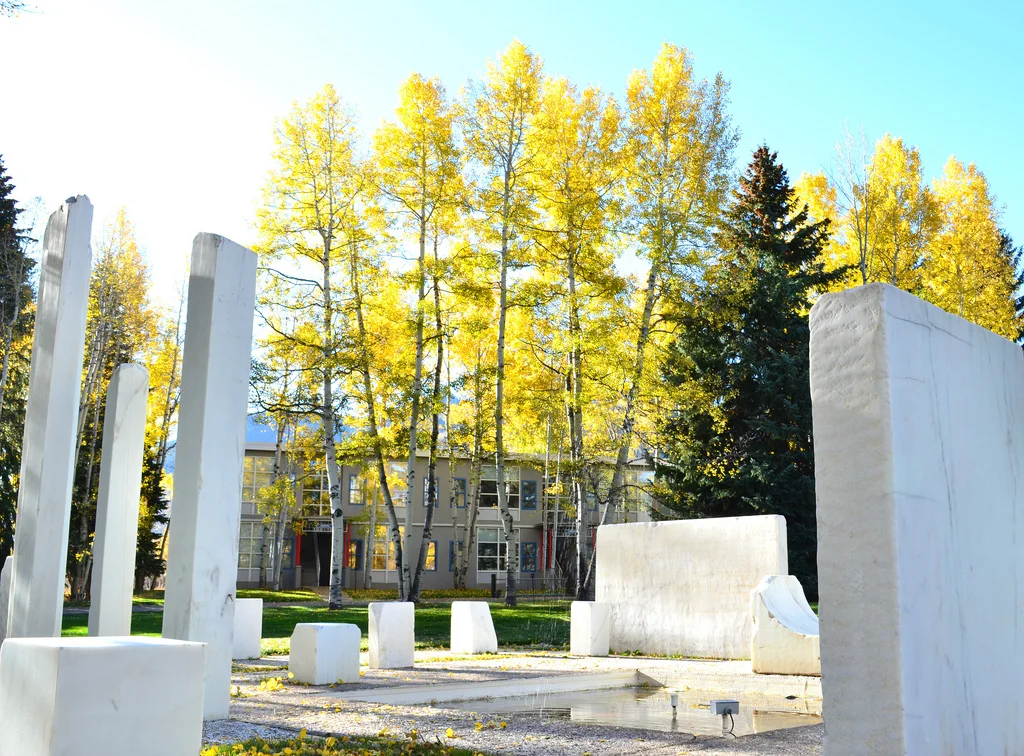 The Marble Garden (Herbert Bayer 1955) at The Aspen Meadows , home of the Aspen Institute