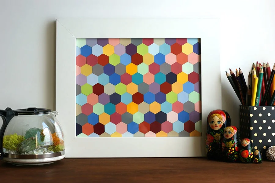 DIY Hexagon Framed Art — A Charming Project