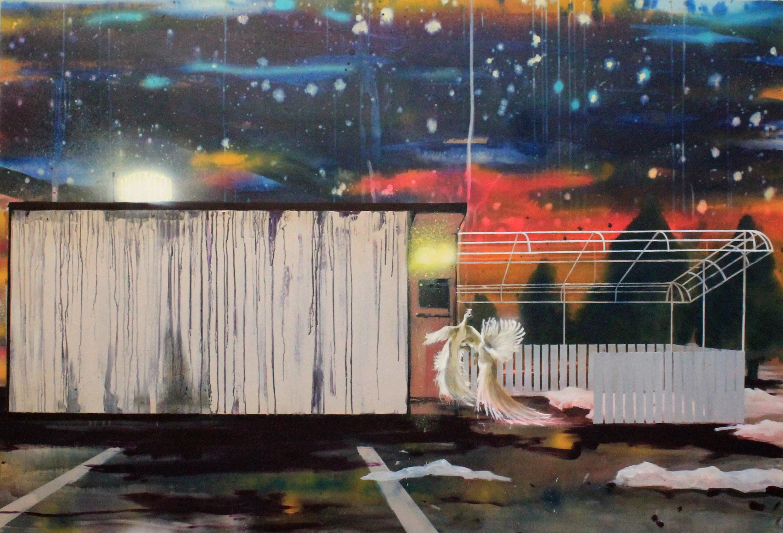 Fightclub, acryl and oil on canvas 120x175cm, 2018.JPG
