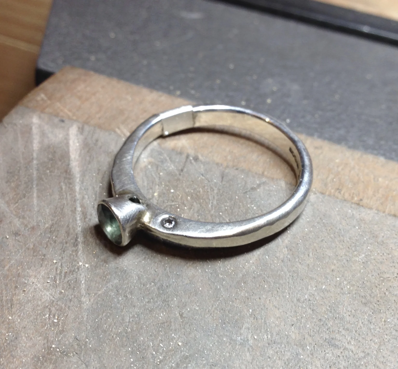 Before soldering in the extra silver.
