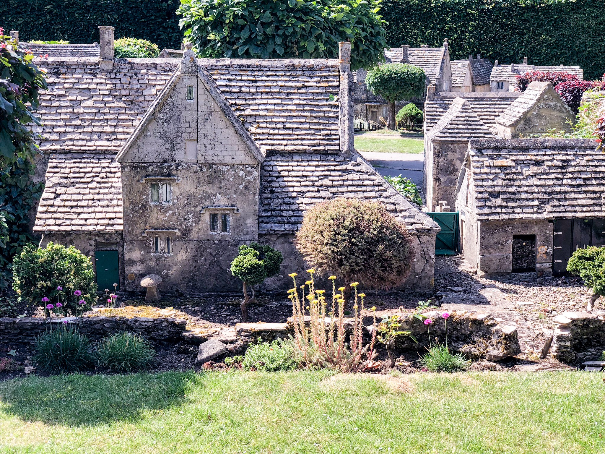 The model village version of the back of the Dial House, where the yurt was pitched.