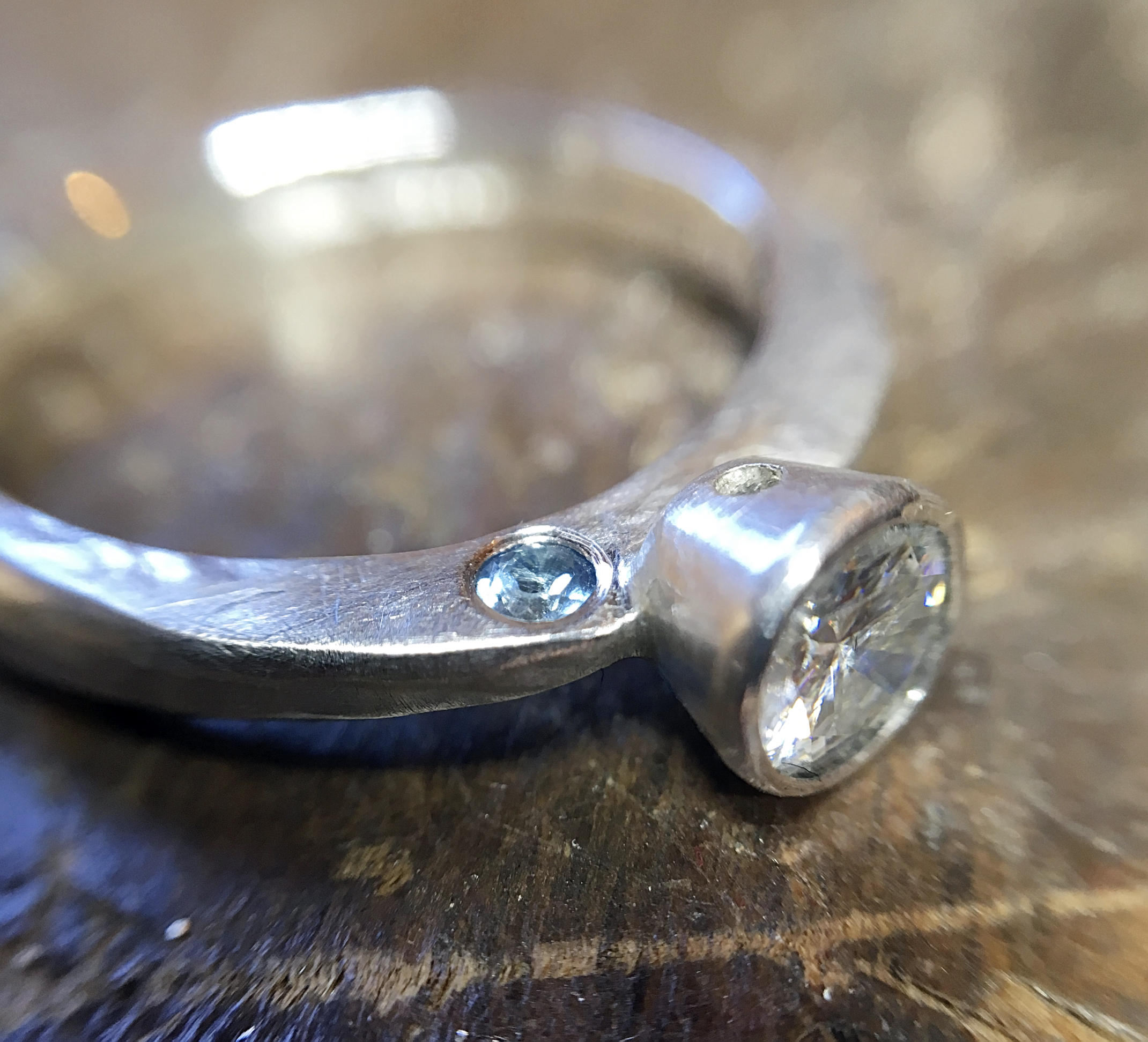 Something Blue engagement ring