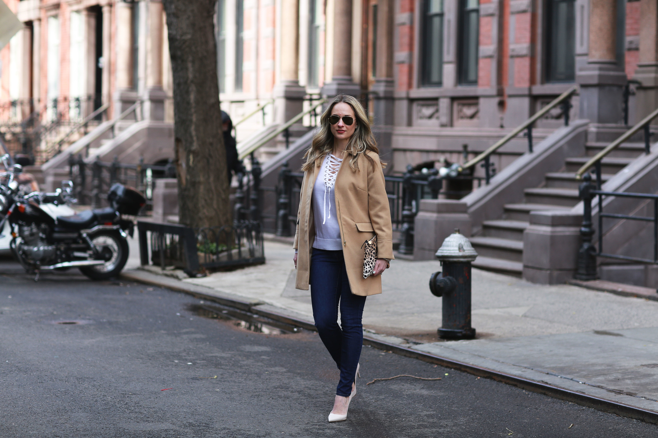 the kooples sweater & camel coat