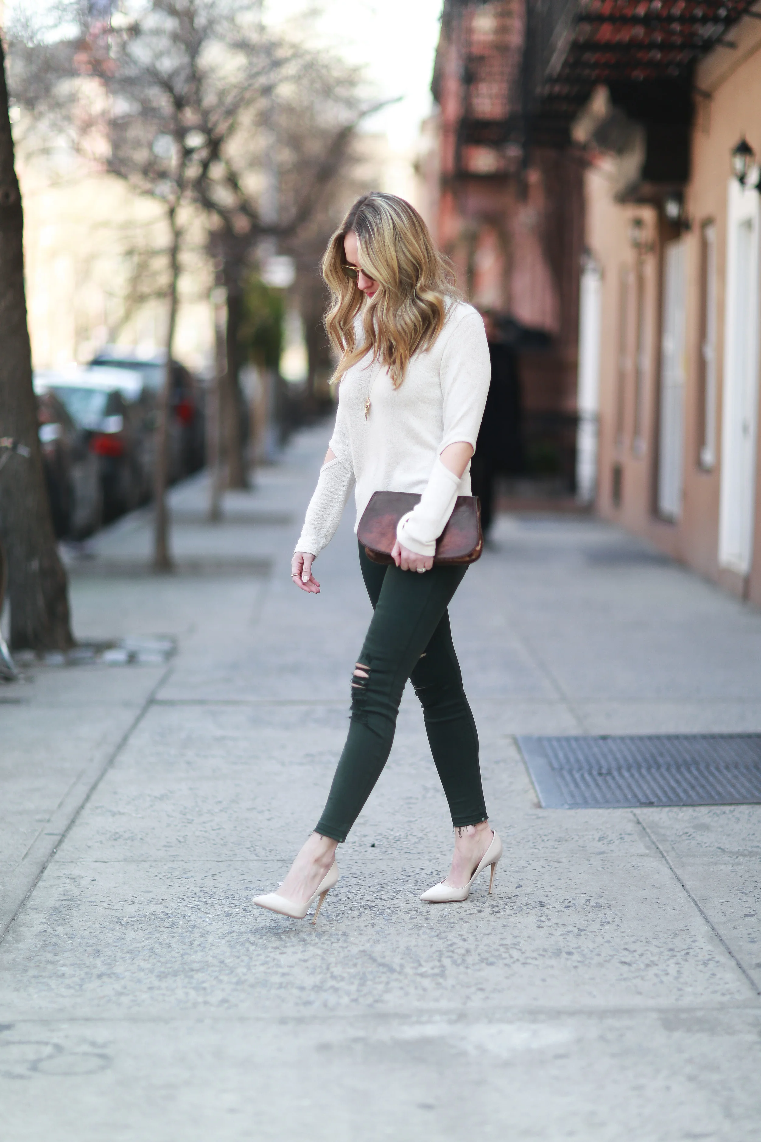 j brand alana crop evergreen