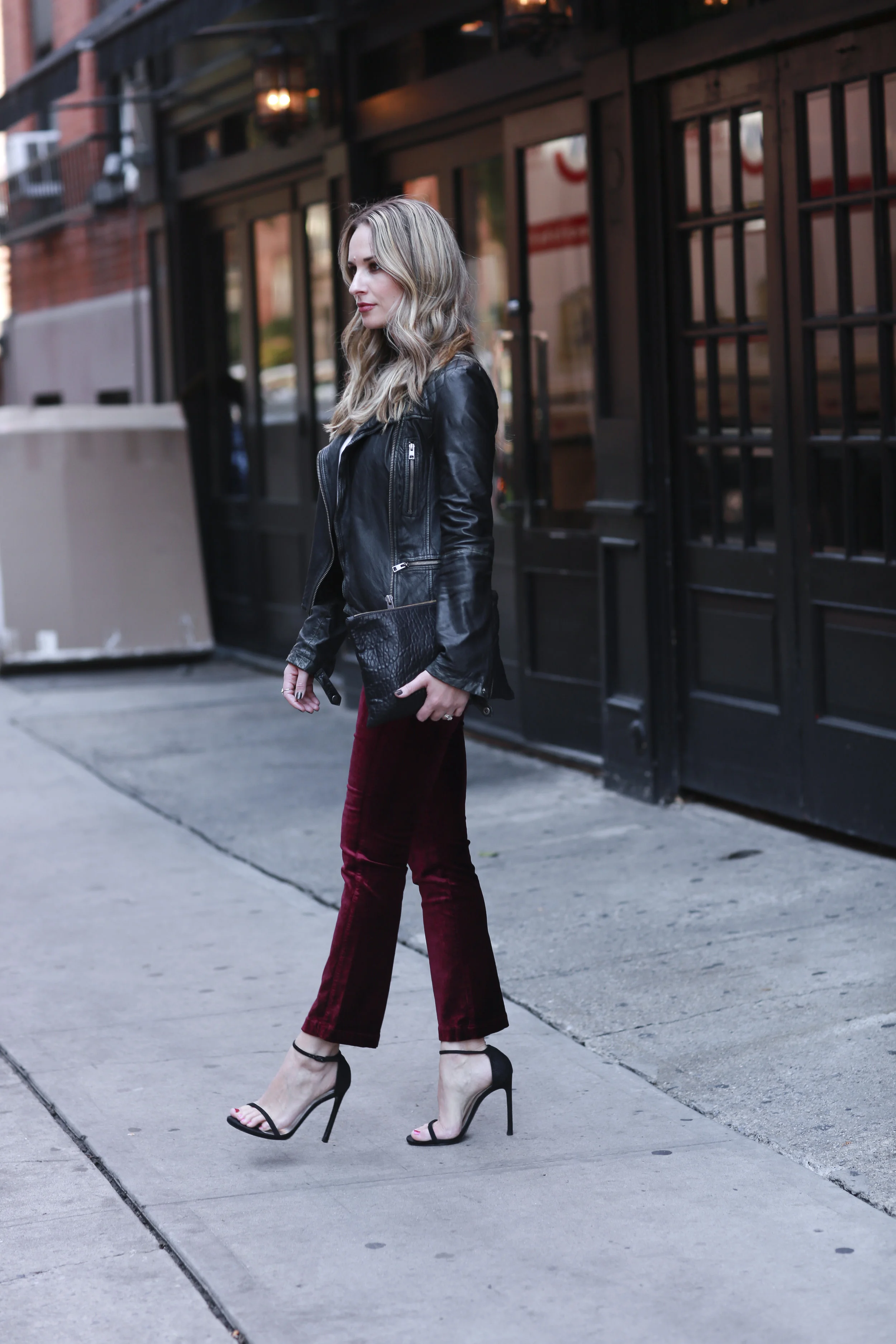 cropped velvet pants
