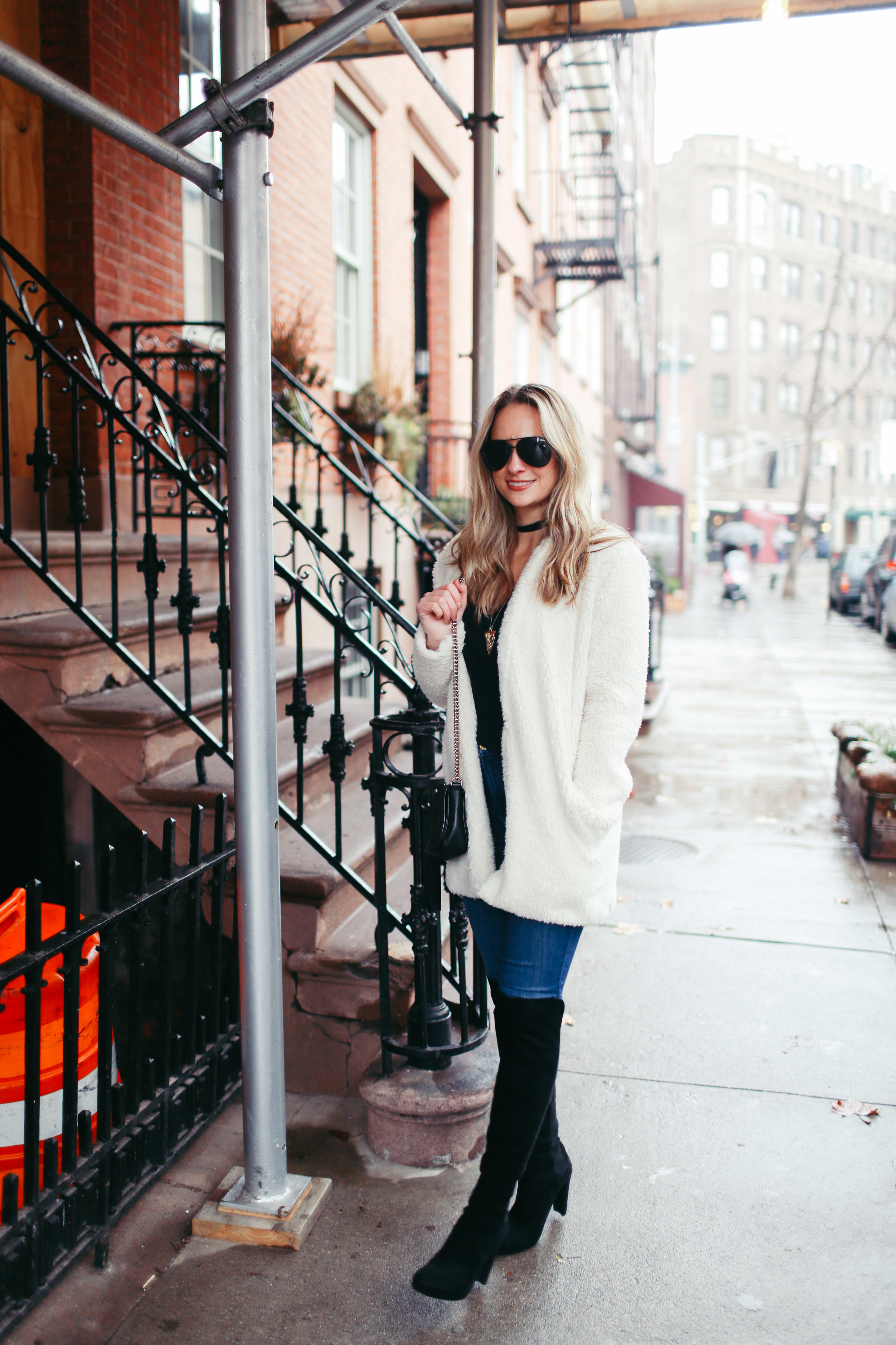 how to style a fuzzy jacket