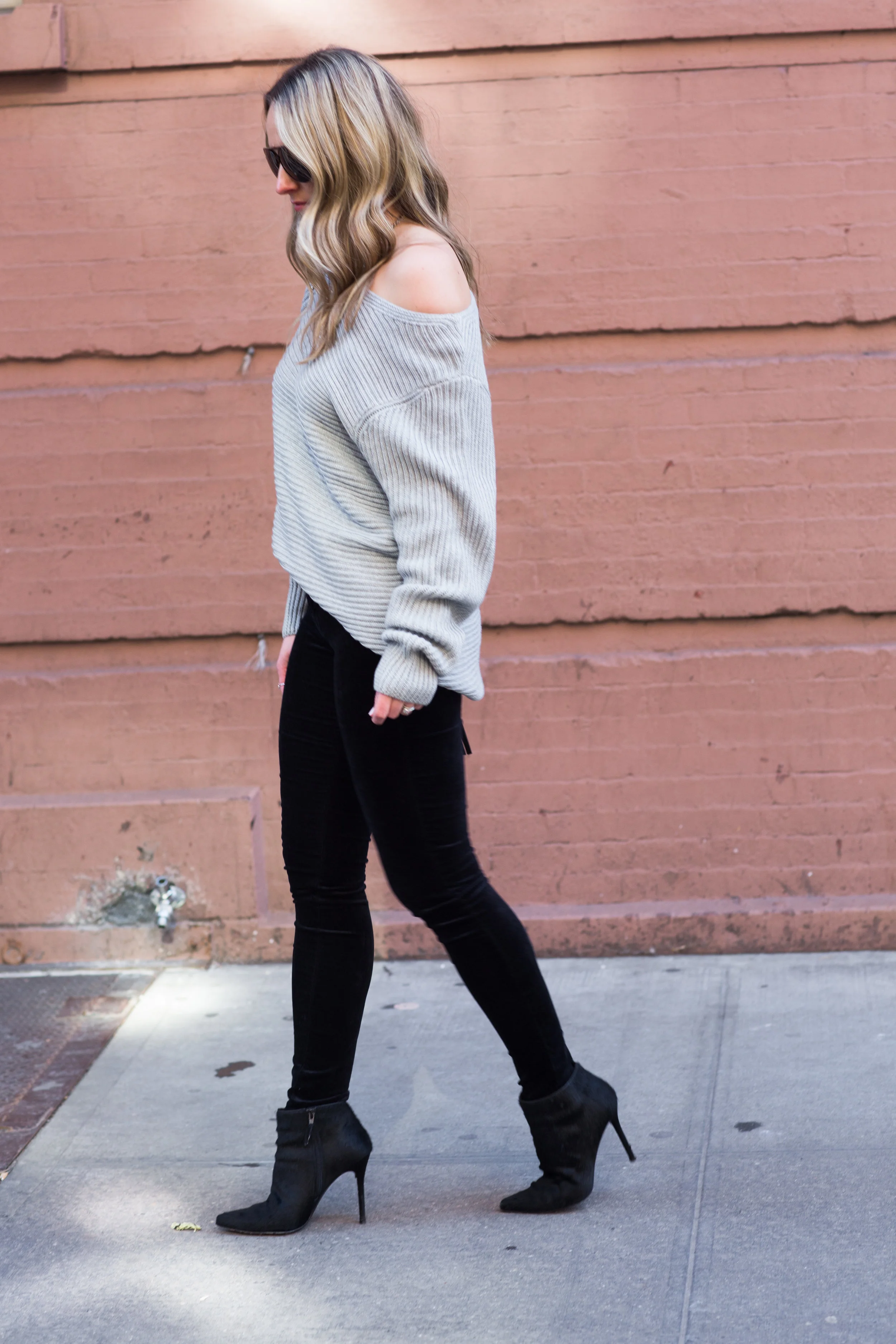oversized off the shoulder sweater