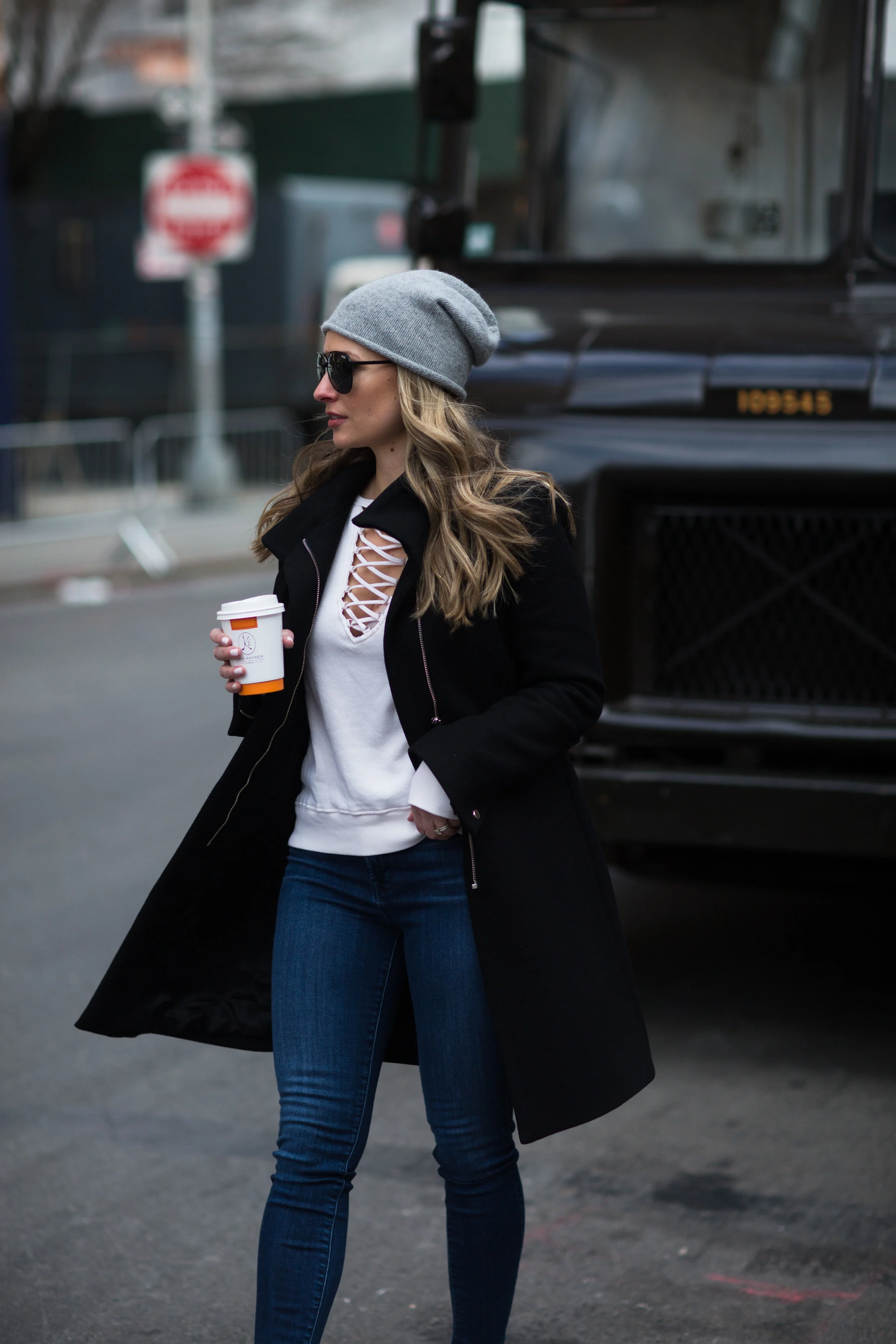 pam & Gela lace up sweatshirt