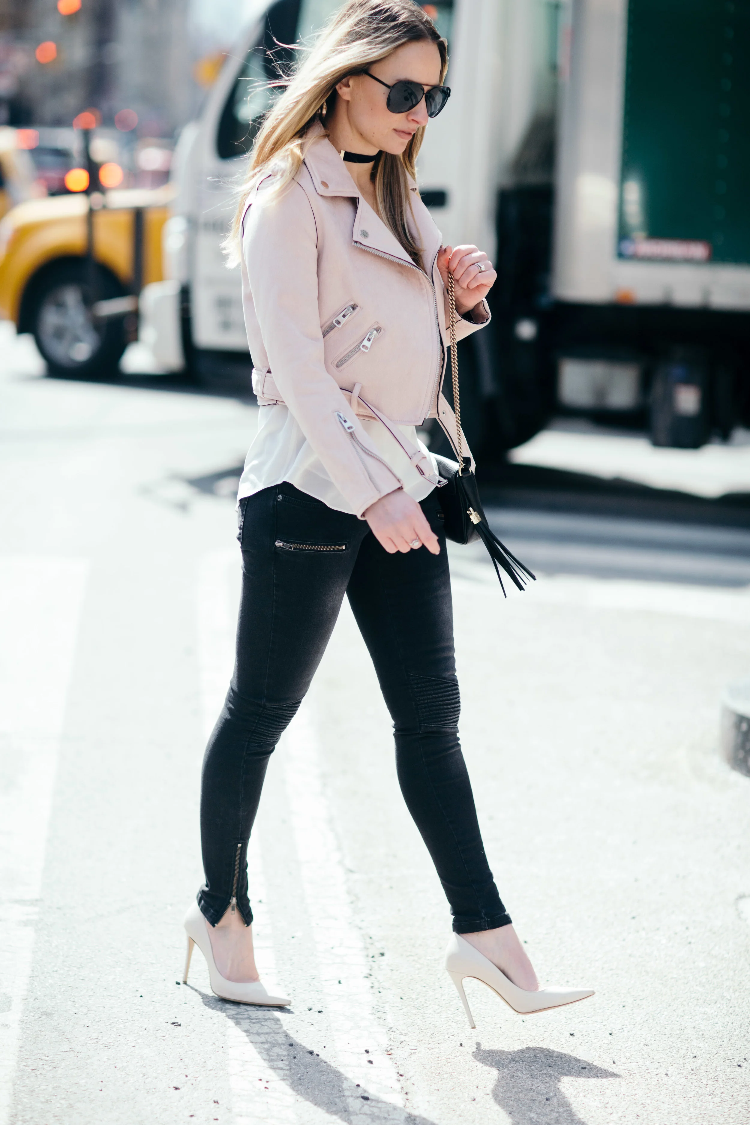 pink jacket