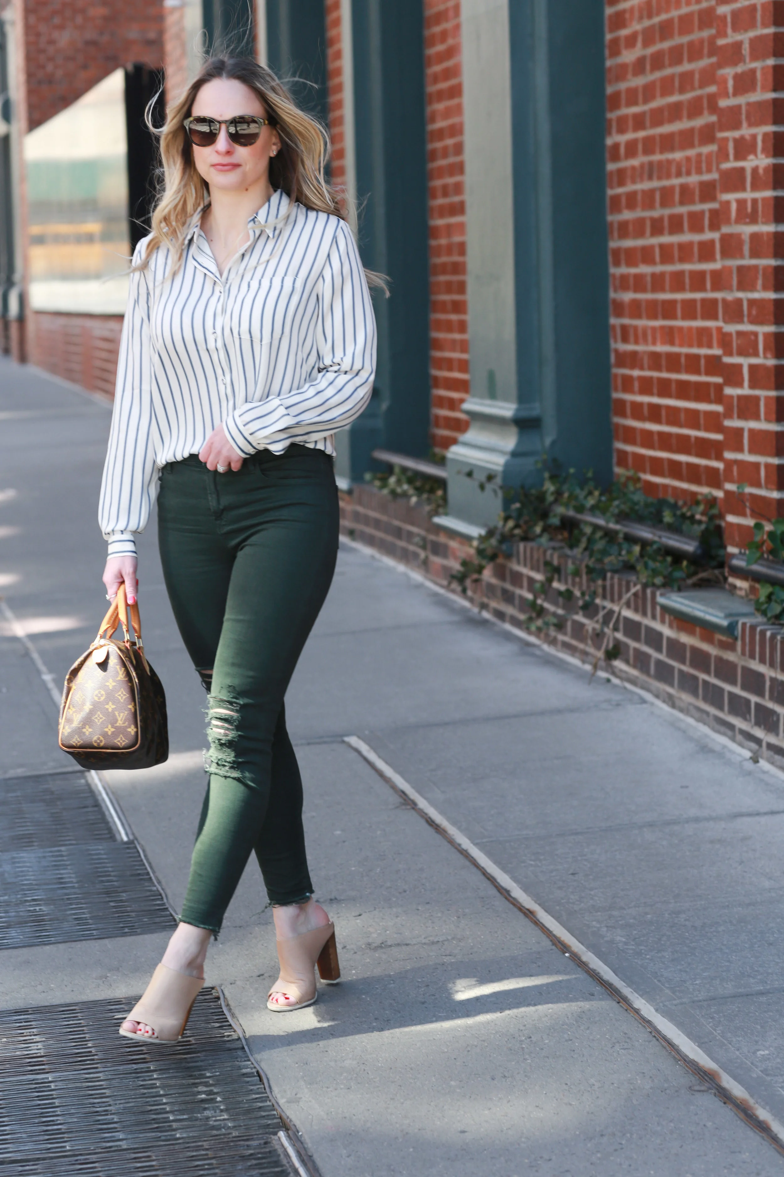 striped blouse