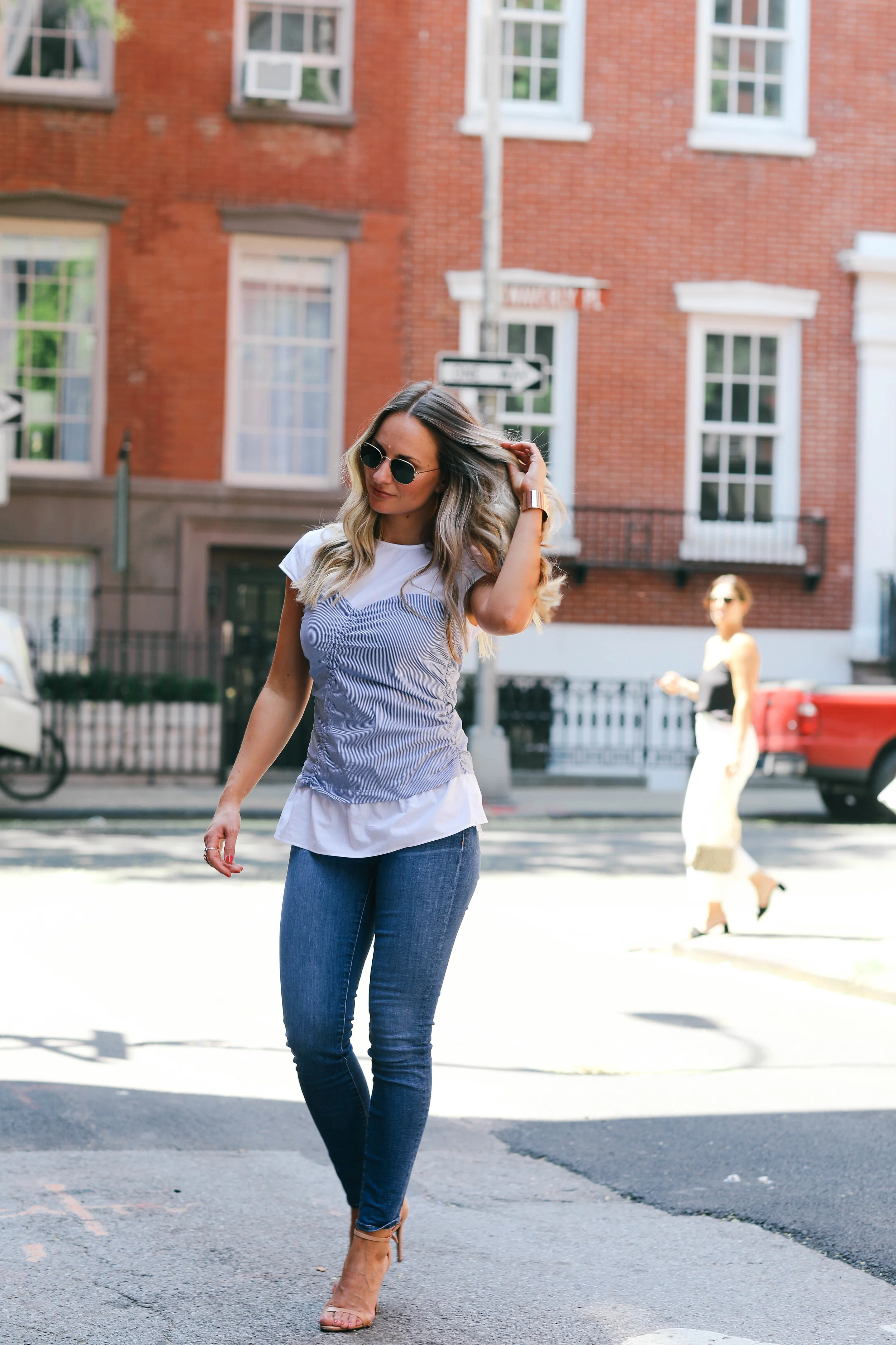 Poplin shirt and jeans