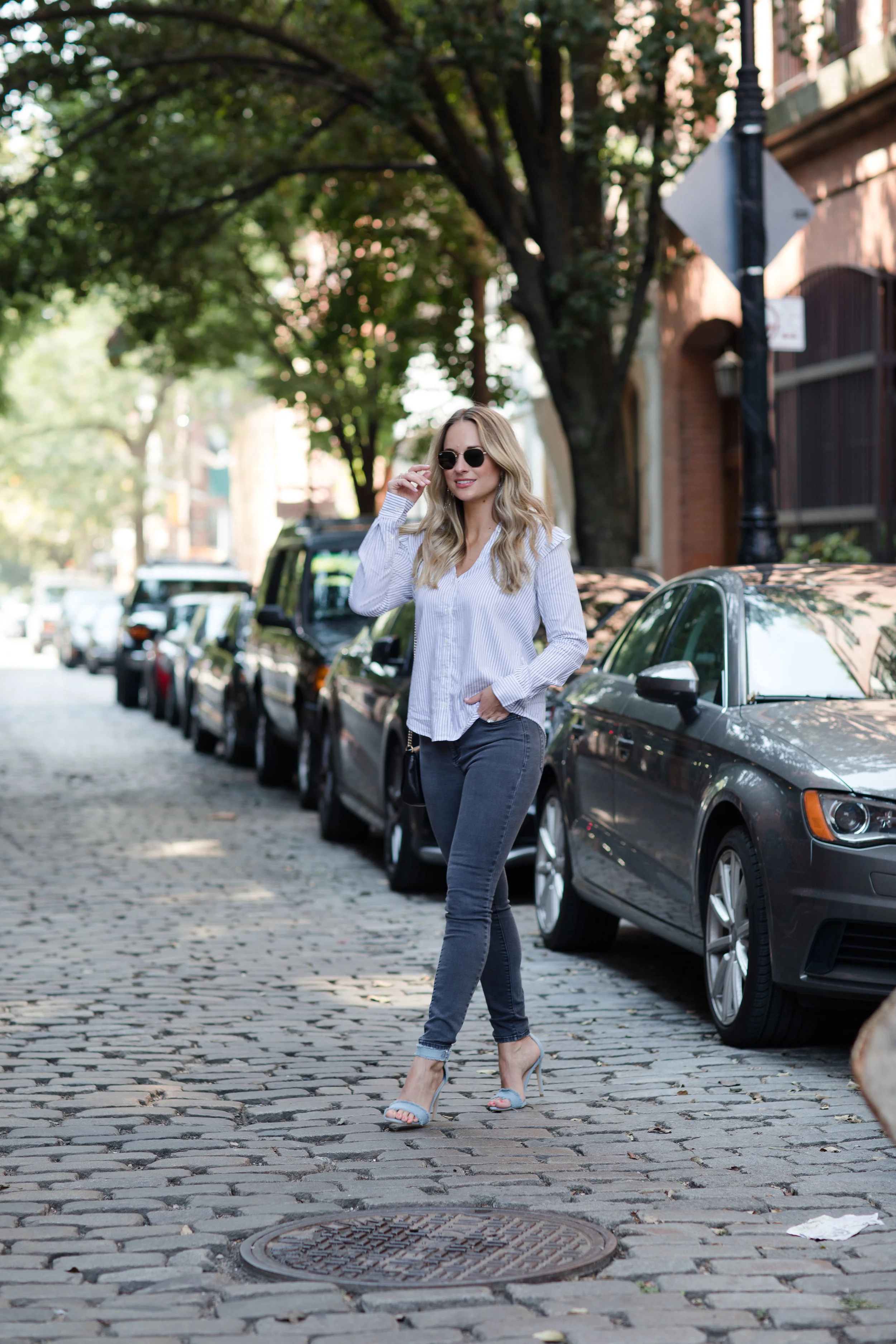 paige denim ruffle sleeve top