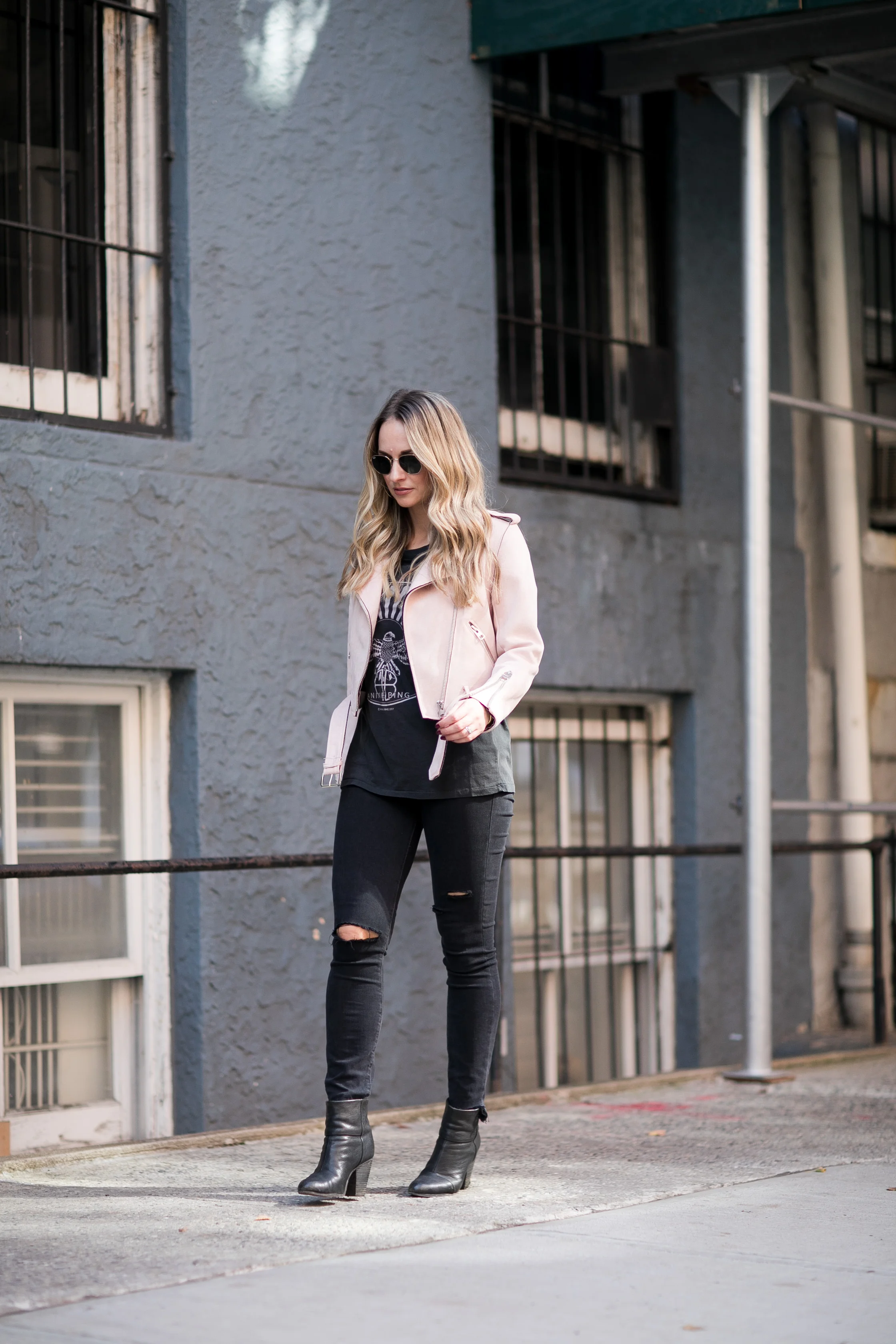 pink suede moto jacket