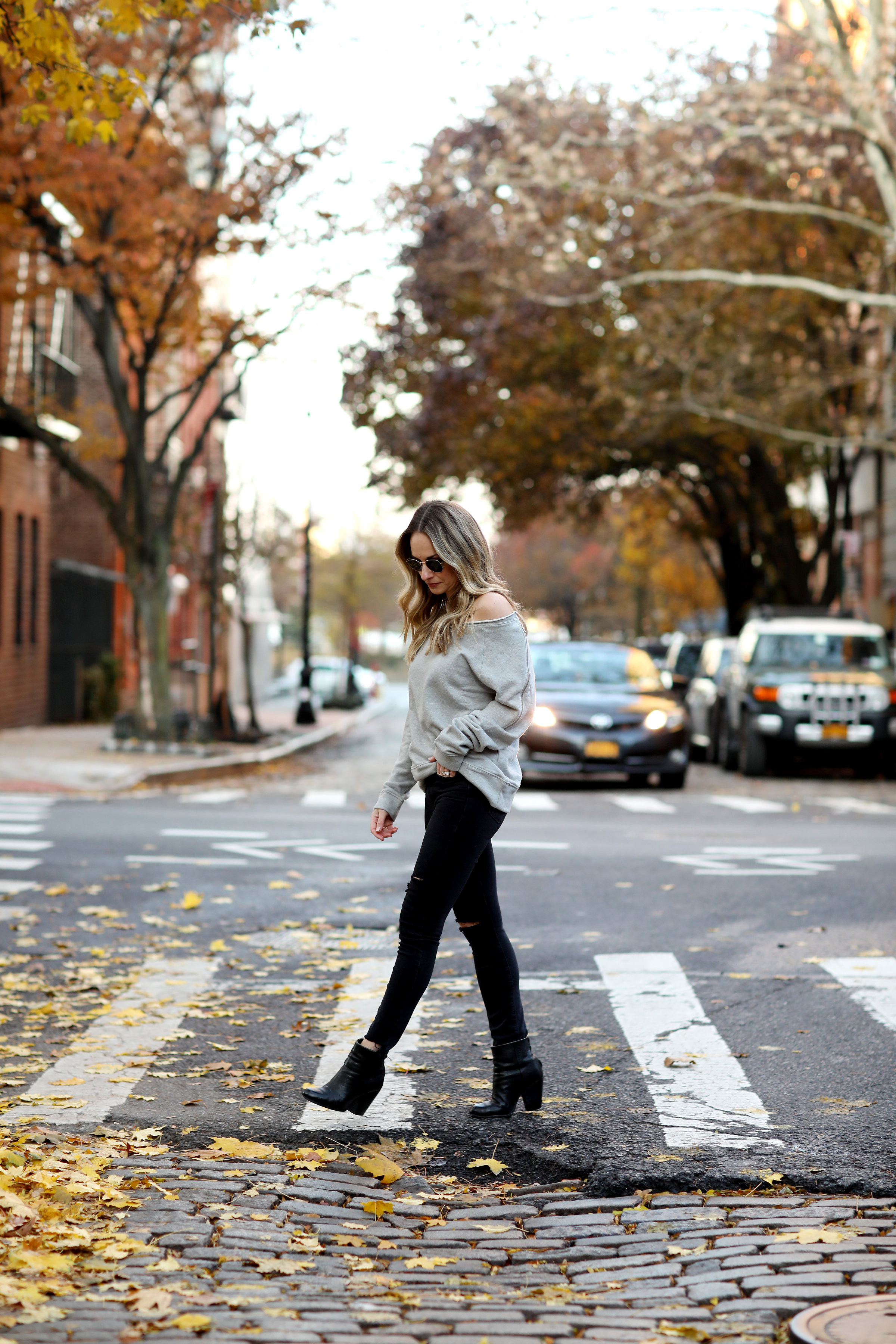 sweatshirt and jeans 