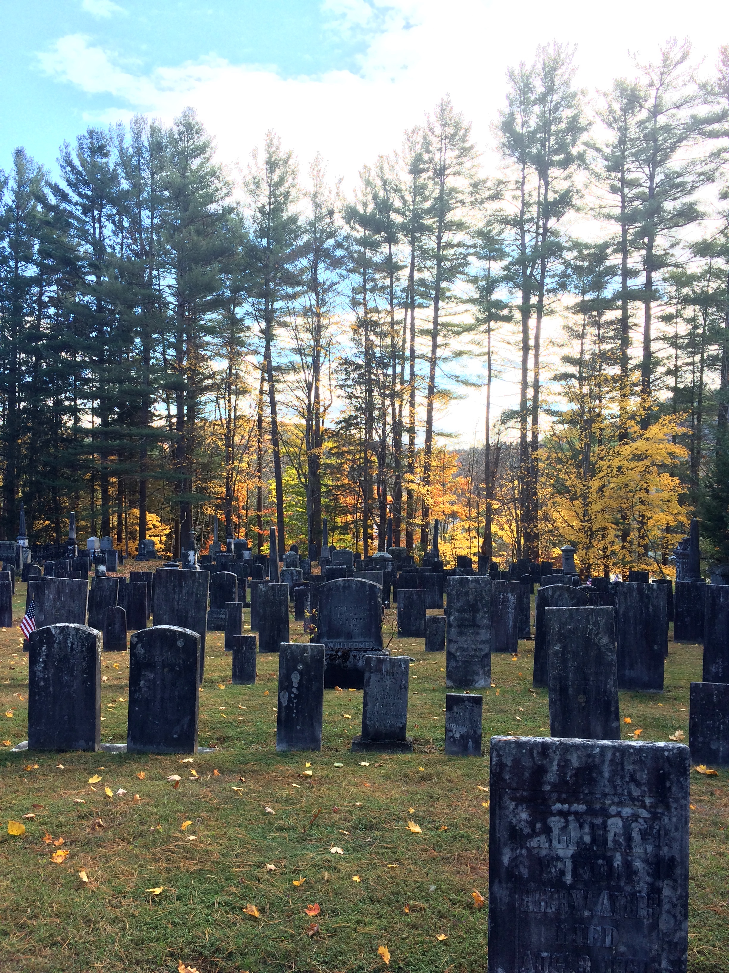 The graveyard in Grafton, Vermont