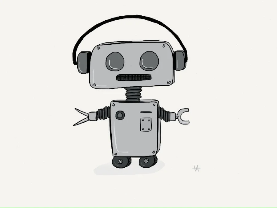 The original 'bot-bot' drawing