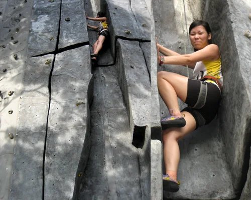 Not me. I found this photo on this blog , and the climber's expression perfectly sums up my opinion of chimney climbing, so I borrowed it.
