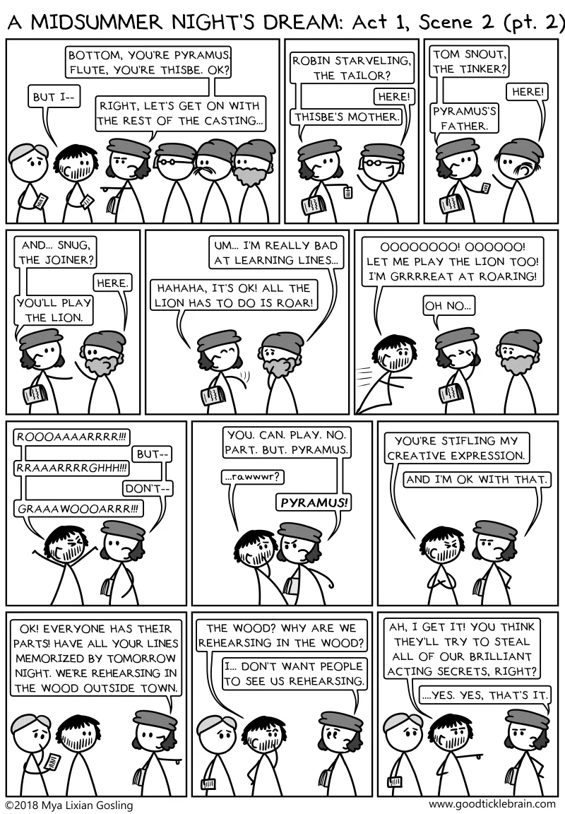 A Stick Figure Midsummer Night's Dream: Act 1, Scene 2 (part 2) — Good ...