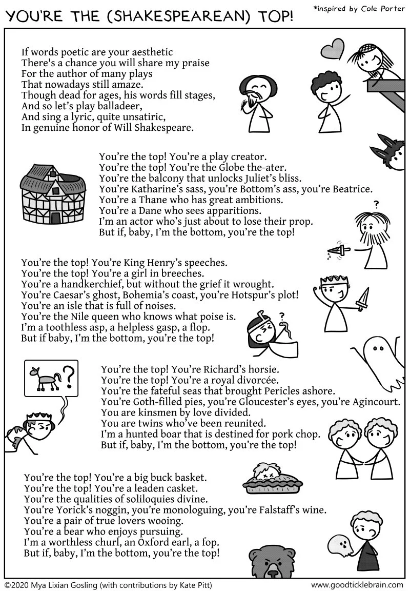 You're the (Shakespearean) Top! — Good Tickle Brain