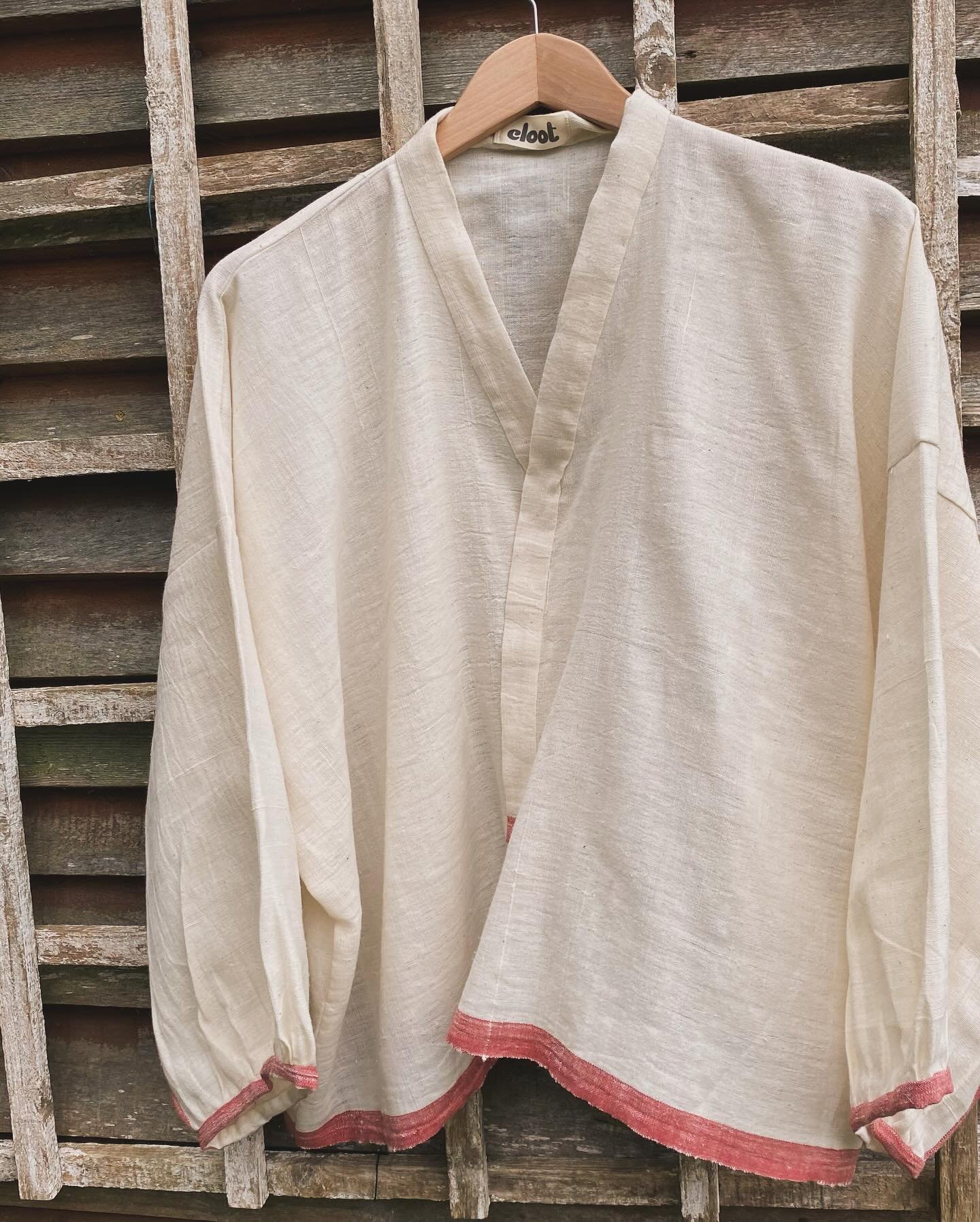 SOLD! Deadstock Indian cloth with red selvedge which I&rsquo;ve made a feature of. Super light and breezy!
