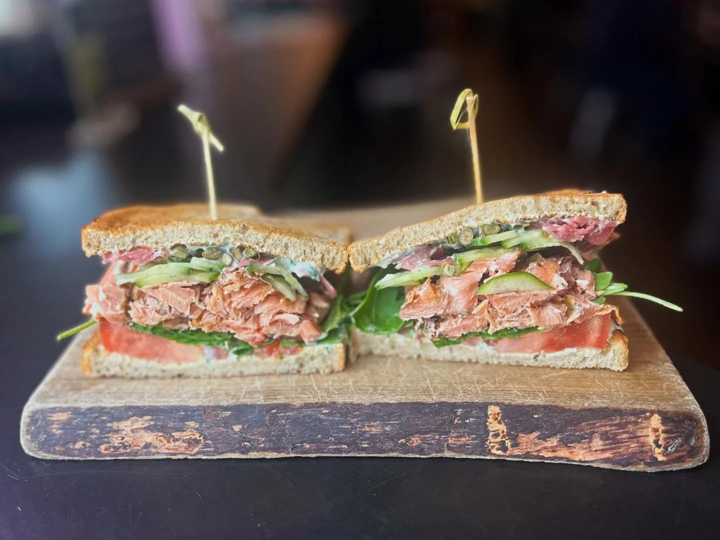 Today&rsquo;s special is the Julia Louis-Dreyfus with smoked salmon, lemon dill cream cheese, capers, pickled onions, cucumber, tomato, and arugula on toasted rye. The soups of the moment are Eggplant Parm or Eggdrop.
&bull;&bull;&bull;
#unionmarketr