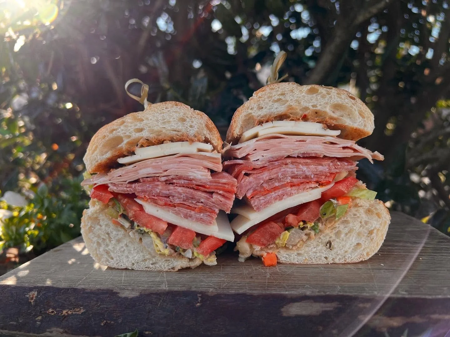It's a BIG ONE! Today's special is the "Vito Corleone" with genoa salami, soppressata, capicola, pistachio mortadella, shredded lettuce, tomato, house giardiniera, and spicy balsamic mayo on a toasted sub roll! Our soups right now are Black