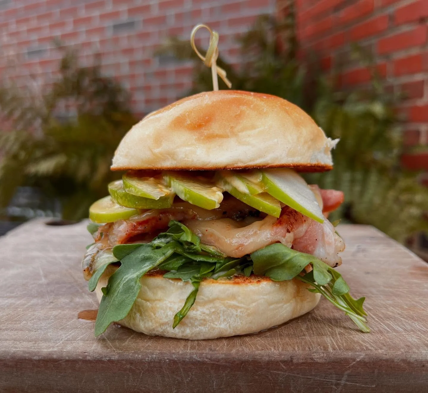 We're running it back! Today's special is going to be the "4H Club" with grilled Virginia ham, white cheddar, dijon aioli, housemade hot honey, and arugula on a toasted brioche bun! Our soups right now are Italian Beef &amp; Mushroom and Ho