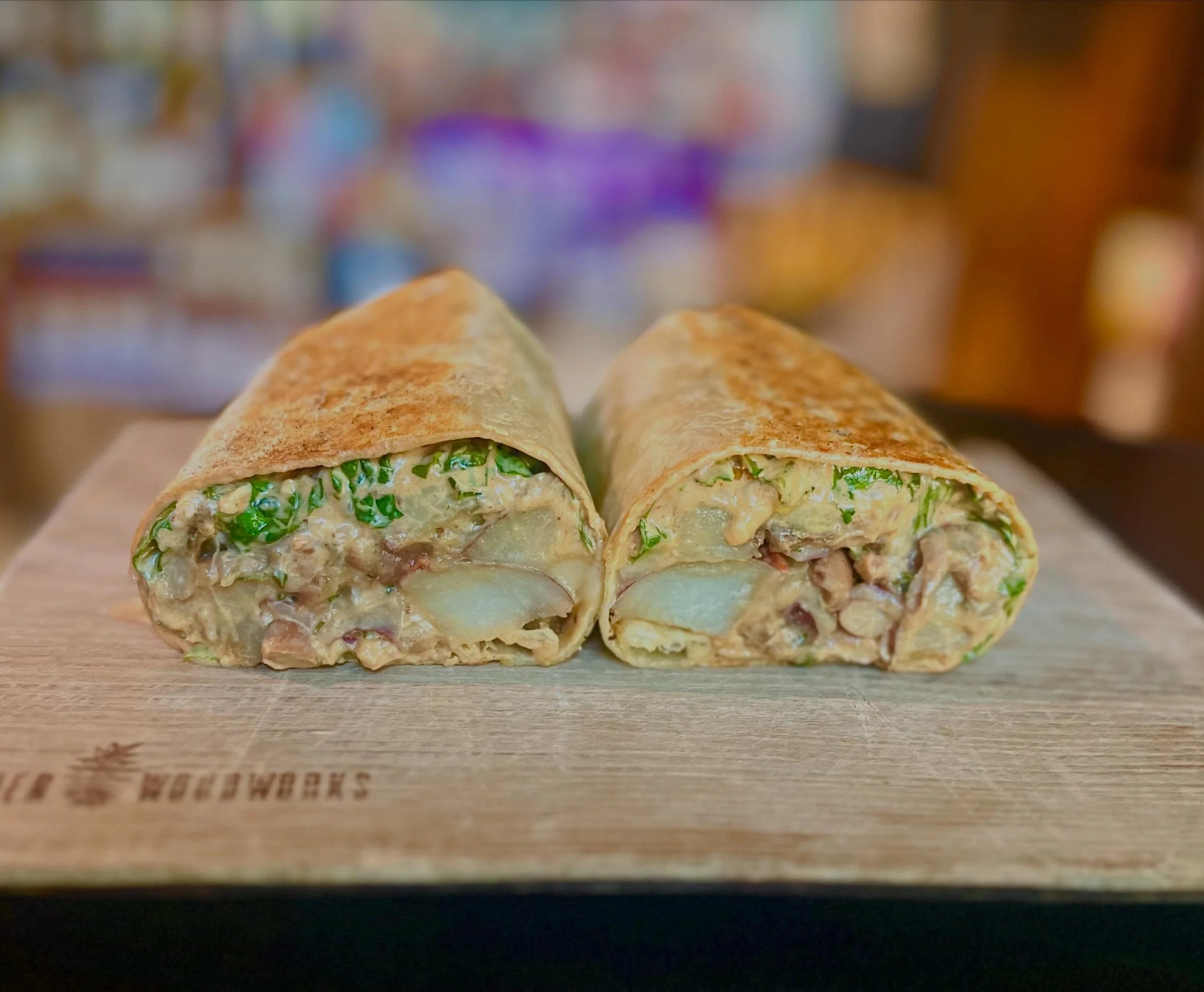 Today&rsquo;s meatless Monday special is the Papa Loco with roasted potatoes, pinto beans, pico de gallo, Monterey Jack, shredded lettuce, avocado, and chipotle crema wrapped in a grilled tortilla. The soups of the moment are Vegan Broccoli or Spam a