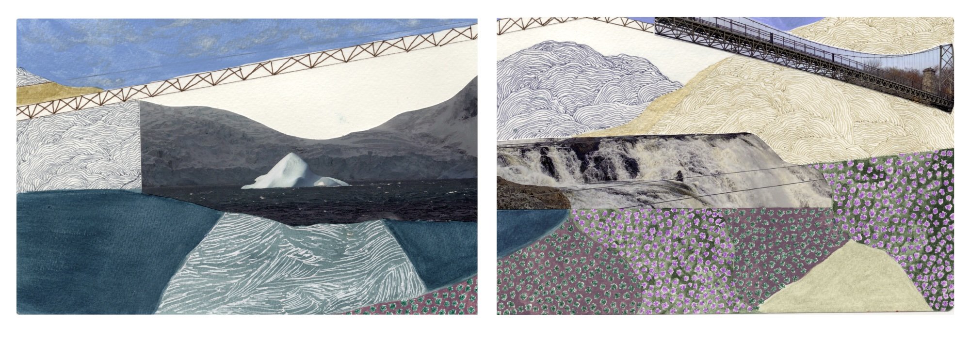causeways
5.5 x 17"
photo collage/mixed media on paper