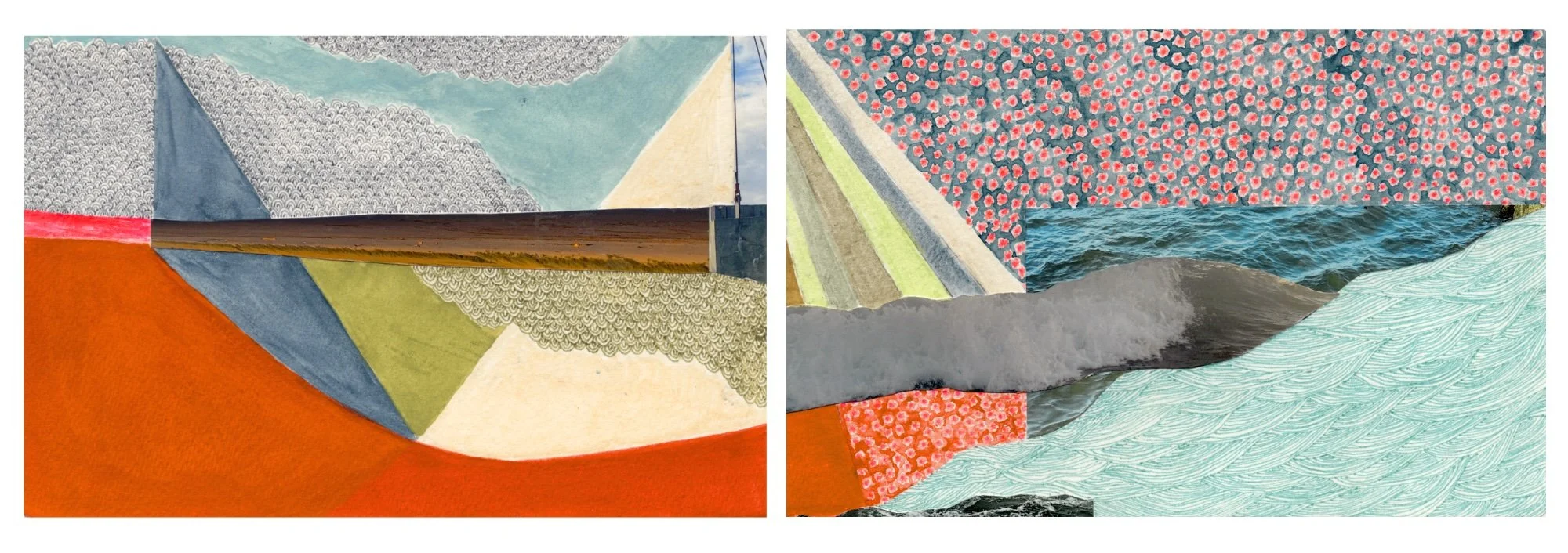 redsail at warning
5.5 x 17"
photo collage/mixed media on paper