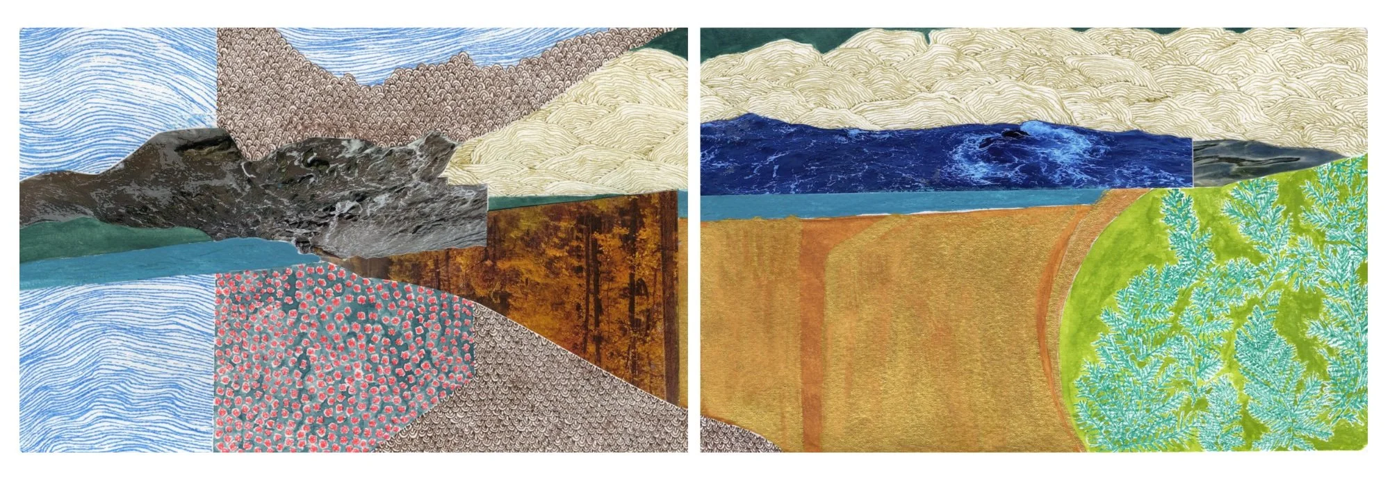 golden hour
5.5 x 17"
photo collage/mixed media on paper