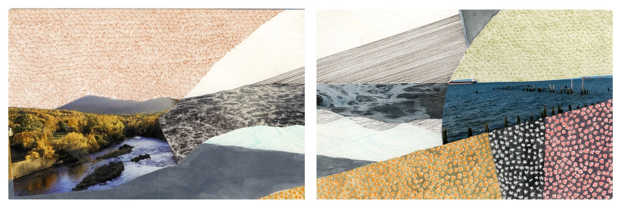 variations on a theme
5.5 x 17"
photo collage/mixed media on paper