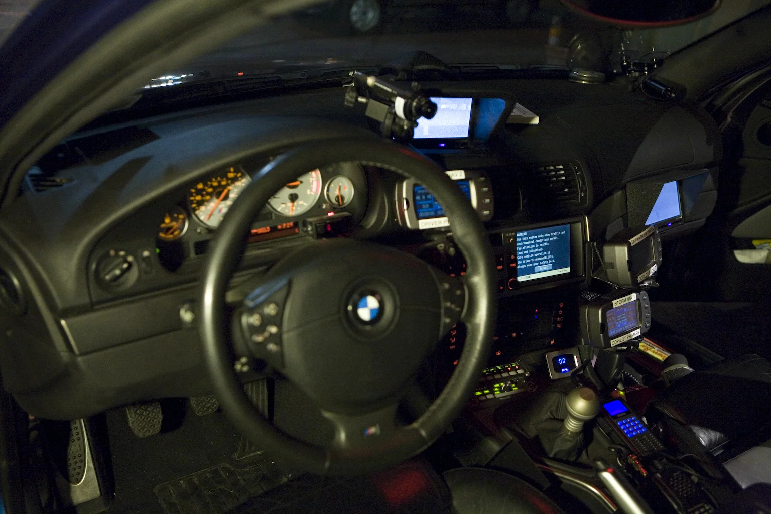 The interior of Alex Roy's M5