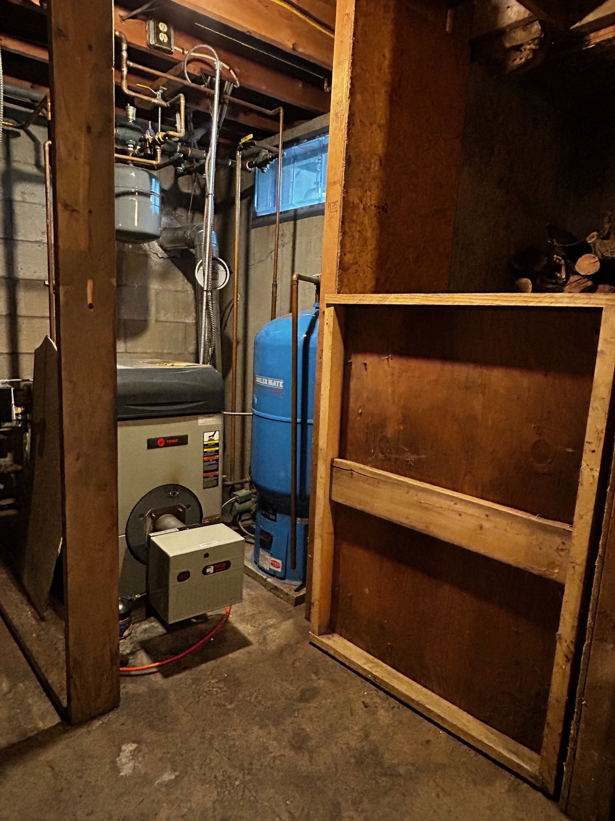 Furnace and Log Chute