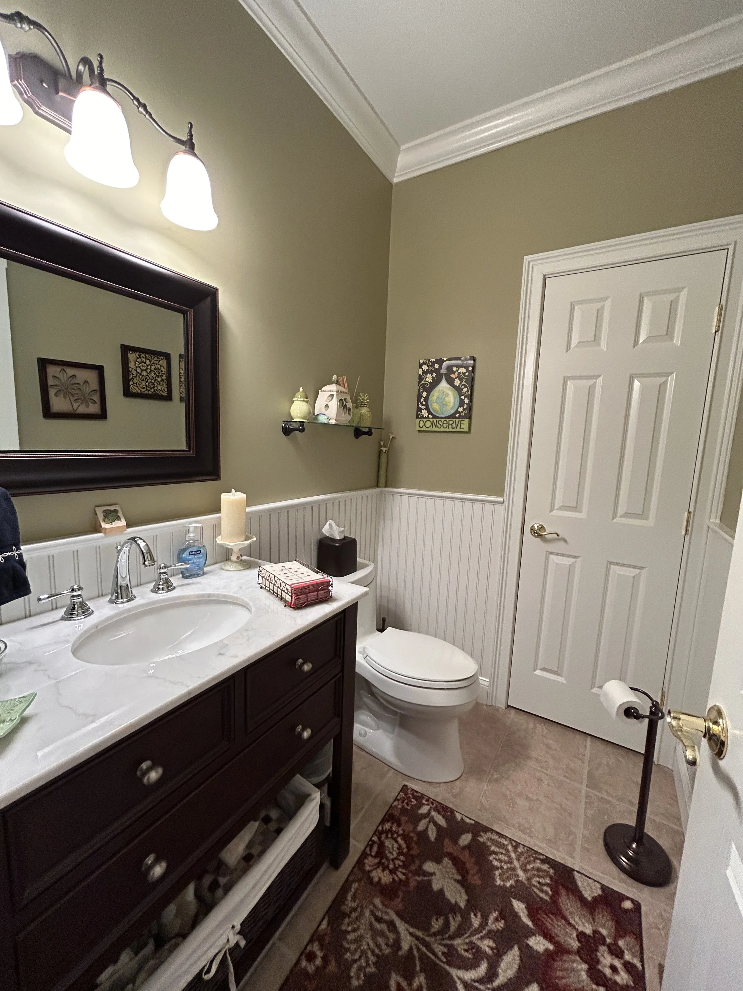 First floor half bathroom
